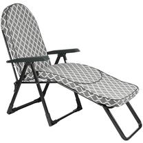 Lauko gultas Patio Modena Oval Lux H028-06PB, antracito sp./balta sp./pilka sp., 142 cm x 59 cm x 105 cm
