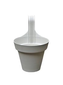 Balkona stādītājs LL023, plastmasa, Ø 20 cm, balta krās.