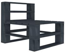 Lauko sofa VLX Pallet 49339, pilka sp., 67.5 cm x 60 cm x 60.8 cm