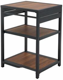 Lauko stalas Home4you Boden, ruda sp./juoda sp., 51 cm x 60 cm x 85 cm