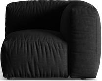Modulinė sofa Micadoni Martina Boston, juoda sp., 100 x 100 cm x 75 cm