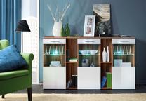 Komoda ASM, ruda/balta, 160 cm x 40 cm x 92 cm