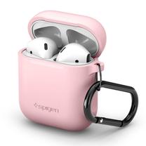 Ausinių dėklas Spigen Silicone Fit for Apple AirPods, rožinė sp.