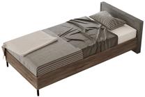Lova viengulė Kalune Design HM4 - CG, 90 x 190 cm, ruda sp./pilka sp., be čiužinio