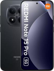 Mobilais telefons Xiaomi Redmi Note 15 Pro 5G, 512 GB, melns krās.