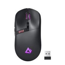 Bezvadu spēļu pele Aukey GM-F5, ar vadu pie usb / ps/2, melna krās.