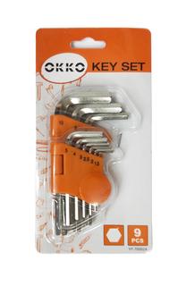 Sešstūra uzgriežņu atslēgu komplekts Okko YF-70002A, sešstūra, 10 cm