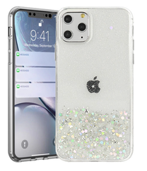 Telefona vāciņš Fusion Accessories Glue Glitter, caurspīdīga krās., Apple