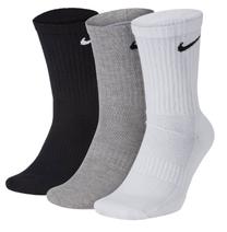 Sportinės kojinės Nike Everyday Cushioned SX7664-964, balta sp./juoda sp./pilka sp., 34-38, 3 vnt.