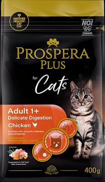 Sausas kačių maistas Prospera Plus Delicate Digestion Adult 1+, vištiena, 0.4 kg