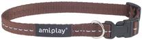 Ошейник для собак Amiplay Reflective, коричневый цв., 400 мм