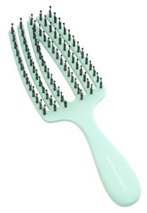 Matu birste Olivia Garden Fingerbrush Care Mini, zaļa krās.