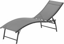 Lauko gultas 4Living Alicante Alicante, juoda sp./pilka sp., 182.5 cm x 54.5 cm x 39.5 cm
