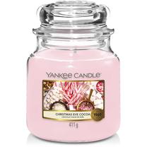 Žvakė, aromatinė Yankee Candle Christmas Eve Cocoa, 411 g, rožinė sp.