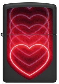 Šķiltava Zippo 48593 Hearts Design, melna krās./sarkana krās.