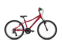 Vaikiškas dviratis, kalnų Romet Rambler Red-graphite, raudona sp./grafito sp., 13", 24"