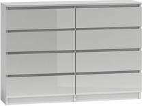 Komoda Malwa M8, balta sp., 97 cm x 40 cm x 138 cm