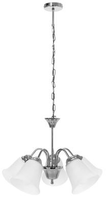 Valgusti rippuv TooLight Nostalgia, E27, 5 x 60 W, valge v. / kroom v., 15 x 13 cm