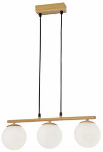 Šviestuvas lubų Candellux Lighting Carrine, E14, 3 x 40 W, balta sp. / ruda sp.