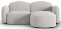 Kampinė sofa Micadoni Home Blair 3 Seats Chenille, šviesiai pilka sp., dešininė, 194 x 155 cm x 80 cm