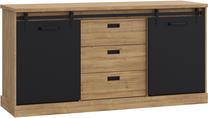 Komoda Forte KZMK231-M328, ruda sp./grafito sp., 88.2 cm x 173.3 cm x 52 cm