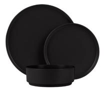 Pietų servizas Berlinger Haus Matte Black Collection BH/10009, keramika, juoda sp., 18 vnt.
