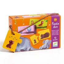 Puzle Djeco Duo DJ08157, 18 cm x 12 cm, 24 gab., daudzkrāsaina