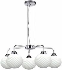 Светильник потолочный Candellux Lighting Madryt 35-32942, E27, 5 x 60 Вт, белый цв. / хромовый цв.