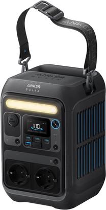 Pārnēsājama spēkstacija Anker Solix C300X + PS60 Solar Panel, 90000 mAh, 300 W, melna krās.