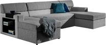 Kampinė sofa Markos Gusto 88, Roko 4, pilka sp., kairinė, 159 x 310 cm x 90 cm