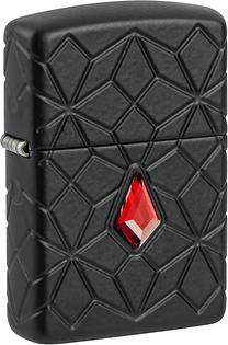 Žiebtuvėlis Zippo Armor Crystal, juoda sp./raudona sp.