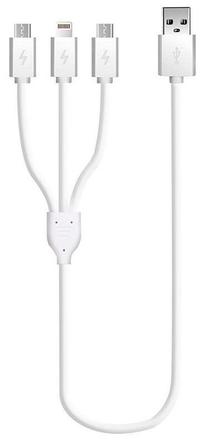 Laidas OnePlus, Micro USB/USB/Apple Lightning, balta sp.