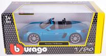 Игрушечная машина Bburago Porsche 718 Boxster, 1:24, синий цв./черный цв.