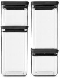 Lielapjoma produktu konteiners Brabantia Square 122422, caurspīdīga krās./melna krās.