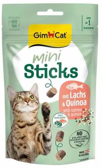 Skanėstas katėms Gimcat Mini Sticks With Salmon & Quinoa, mėsa/lašiša, 0.050 kg