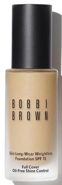 Skystas makiažo pagrindas Bobbi Brown Skin Long-Wear Weightless, warm ivory, 30 ml