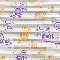 Vannas istabas paklājs Diana, balta krās./dzeltena krās./violeta krās., 150 cm x 65 cm