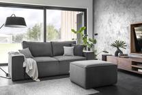 Sofa Silla Nube 5, pilka sp./tamsiai pilka sp., 104 x 260 cm x 96 cm