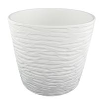 Gėlių vazonas Domoletti 81513/BM, keramika, Ø 13.5 cm, balta sp.