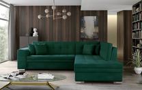 Kampinė sofa Pieretta Monolith 37, žalia sp., dešininė, 205 x 260 cm x 80 cm