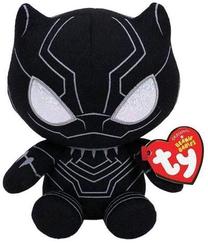 Mīkstā rotaļlieta TY Marvel Avengers Black Panther, melna krās., 15 cm