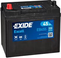 Akumuliatorius Exide Excell EB455, 12 V, 45 Ah, 330 A