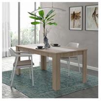 Stalas Finlandek Elama, ąžuolo sp./balta sp., 160 cm x 90 cm x 74.7 cm