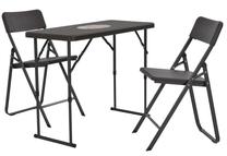 Lauko baldų komplektas VLX 3 Piece Folding Bistro Set