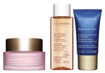 Veido priežiūros priemonių rinkinys Clarins Multi-Active, 115 ml, 20+