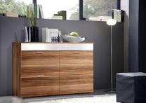 Komoda ASM Logo, ruda/balta, 100 cm x 40 cm x 75 cm