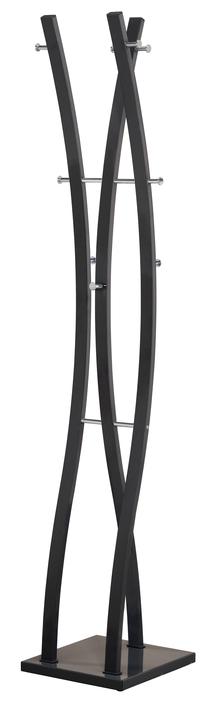 Drabužių kabykla W50, 179 cm, juoda sp.