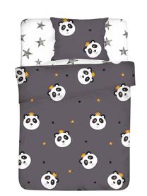 Patalynės užvalkalų komplektas Mijolnir Kral Panda 162ELR3506, balta sp./juoda sp./geltona sp., 35 x 45 cm, 100 x 150 cm