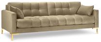Sofa Micadoni Home Mamaia Velvet, smėlio ruda sp., 177 x 92 cm x 75 cm