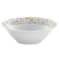 Bļoda Domotti Amarillo, balta krās./melna krās./dzeltena krās., 23 cm, 1.3 l